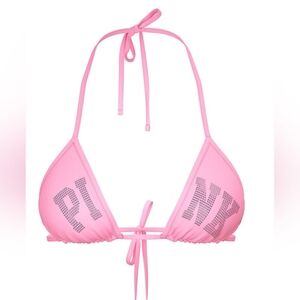 2 Pc Nwt-Bikini Top & Black Bottoms with Pink Ties Both Sz XL.Read Post